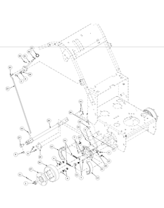 Hydro Brake Assembly Diagram and Parts List for H1748 55AE3D4S750-WAM Cub Cadet Lawn Mower